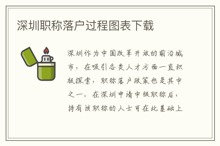 深圳職稱落戶過程圖表下載