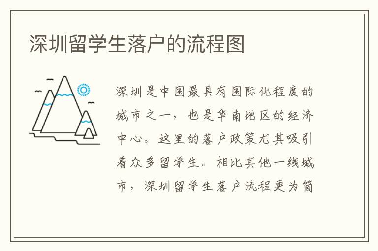 深圳留學(xué)生落戶的流程圖