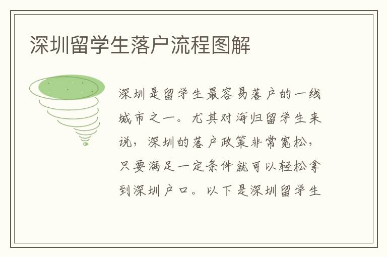 深圳留學生落戶流程圖解