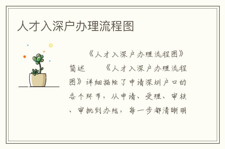 人才入深戶辦理流程圖