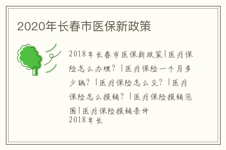 2020年長春市醫保新政策