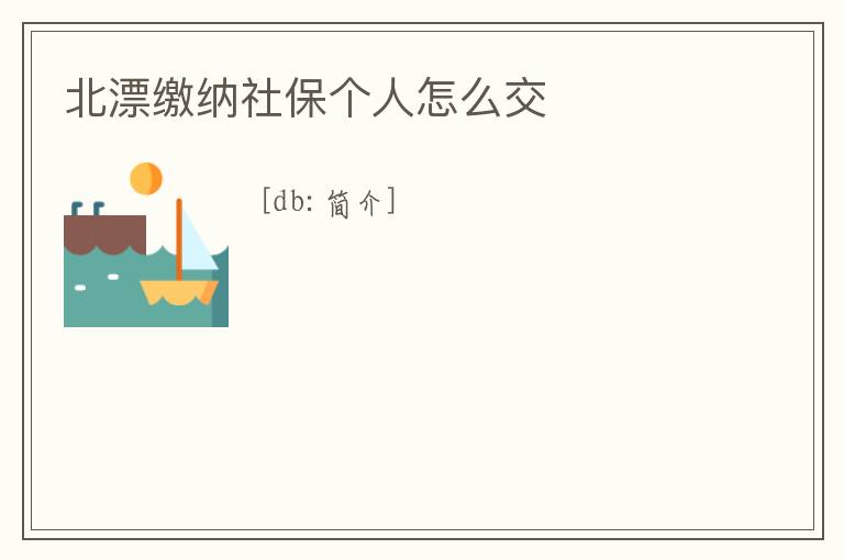 北漂繳納社保個人怎么交