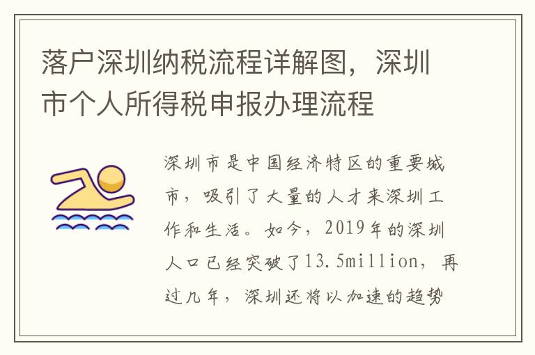 落戶深圳納稅流程詳解圖，深圳市個人所得稅申報辦理流程
